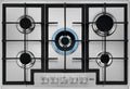AEG HGB75400SM Slim Line Gaskochfeld aus Edelstahl, 75 cm, 5 Speed-Burner-Gasbrenner, automatische Gasabschaltung
