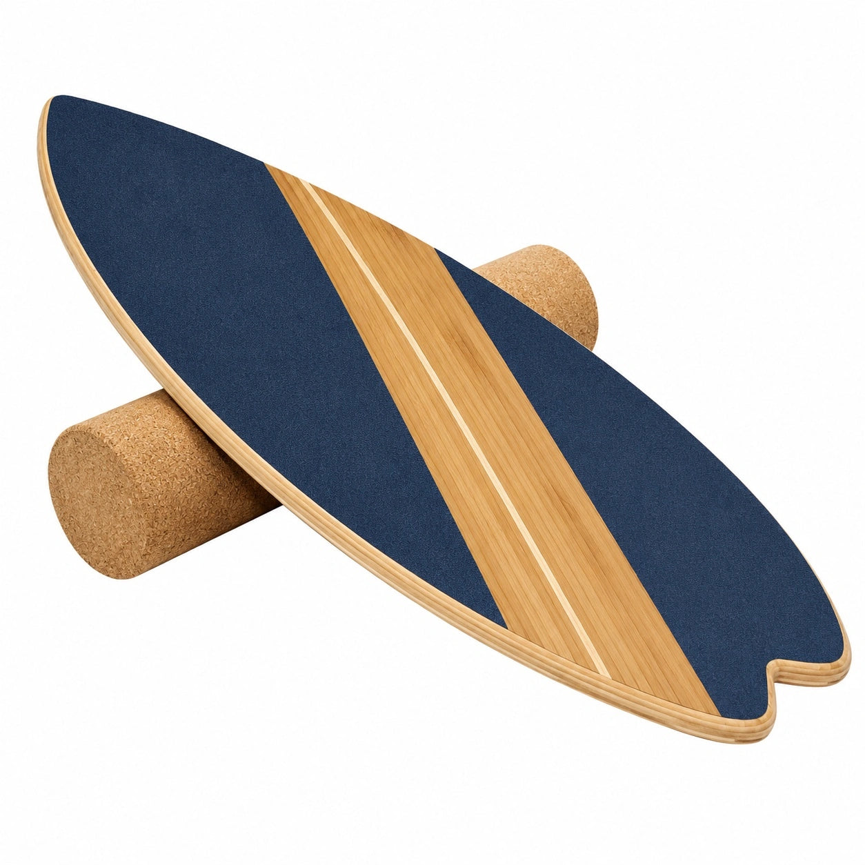 Balance Board Holz Blau 75x35cm Rutschfest
