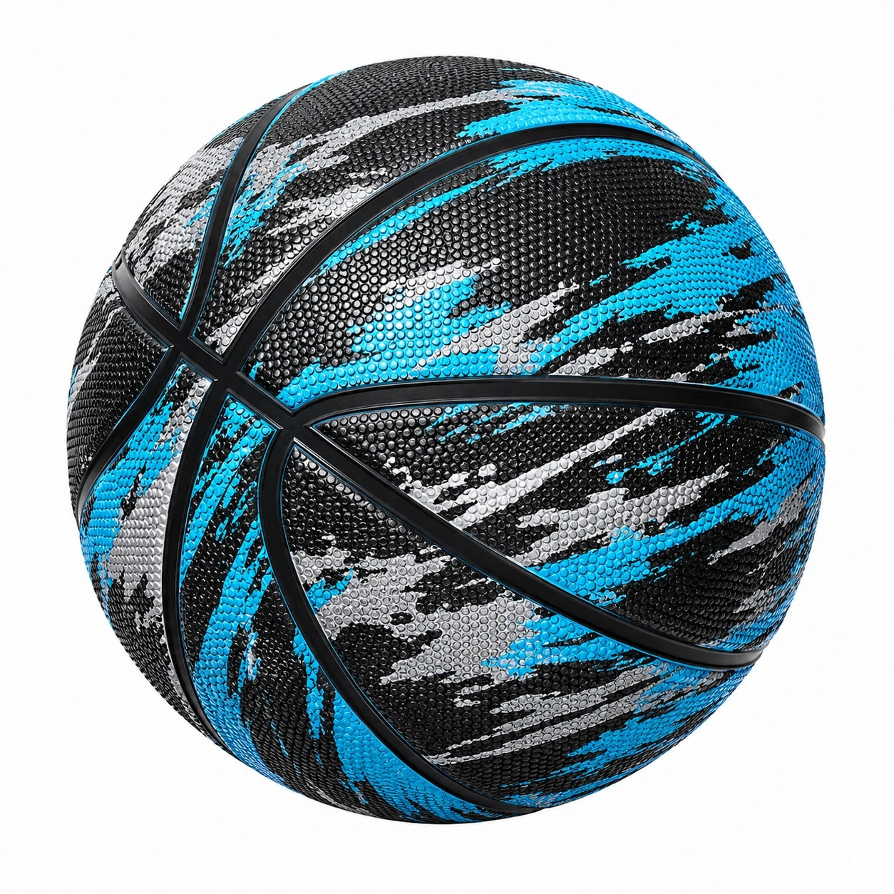 Basketball für Outdoor und Indoor Größe 7 in Schwarz/Blau/Grau
