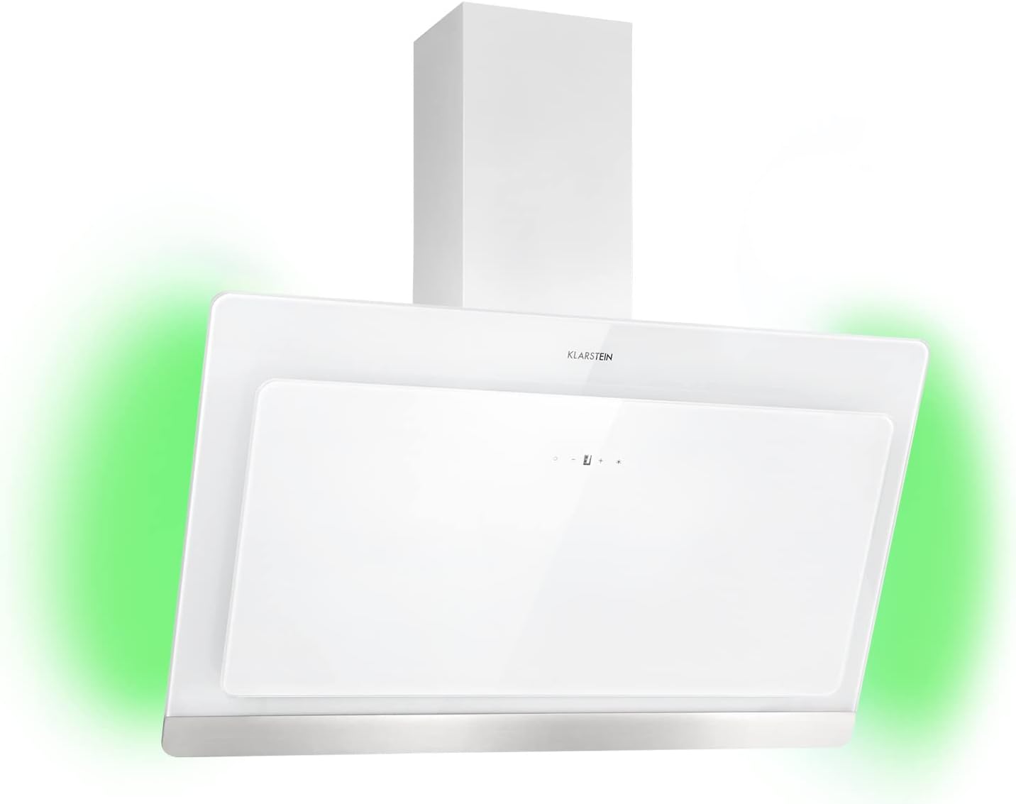 Klarstein Dunstabzugshaube, Leise Dunstabzugshauben 90 cm, LED-Beleuchtung, Dunstabzug mit 563m³/h Luftstrom, Wandhauben für Küche mit RGB-LEDs