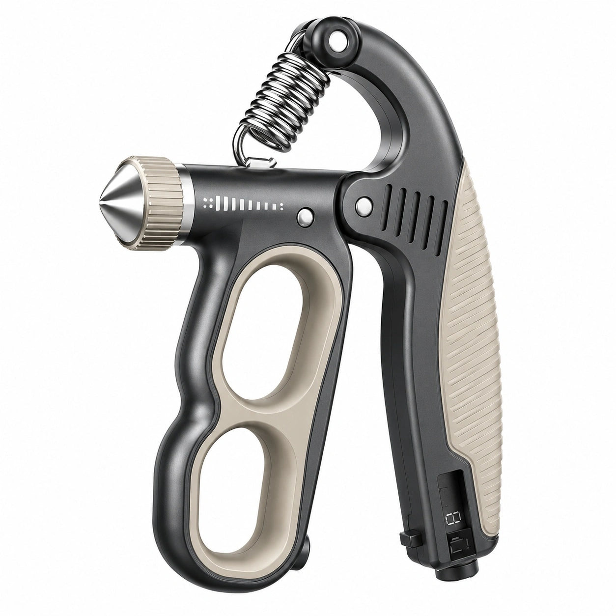 Verstellbarer Handmuskeltrainer für Fitness und Rehabilitation Schwarz/Beige