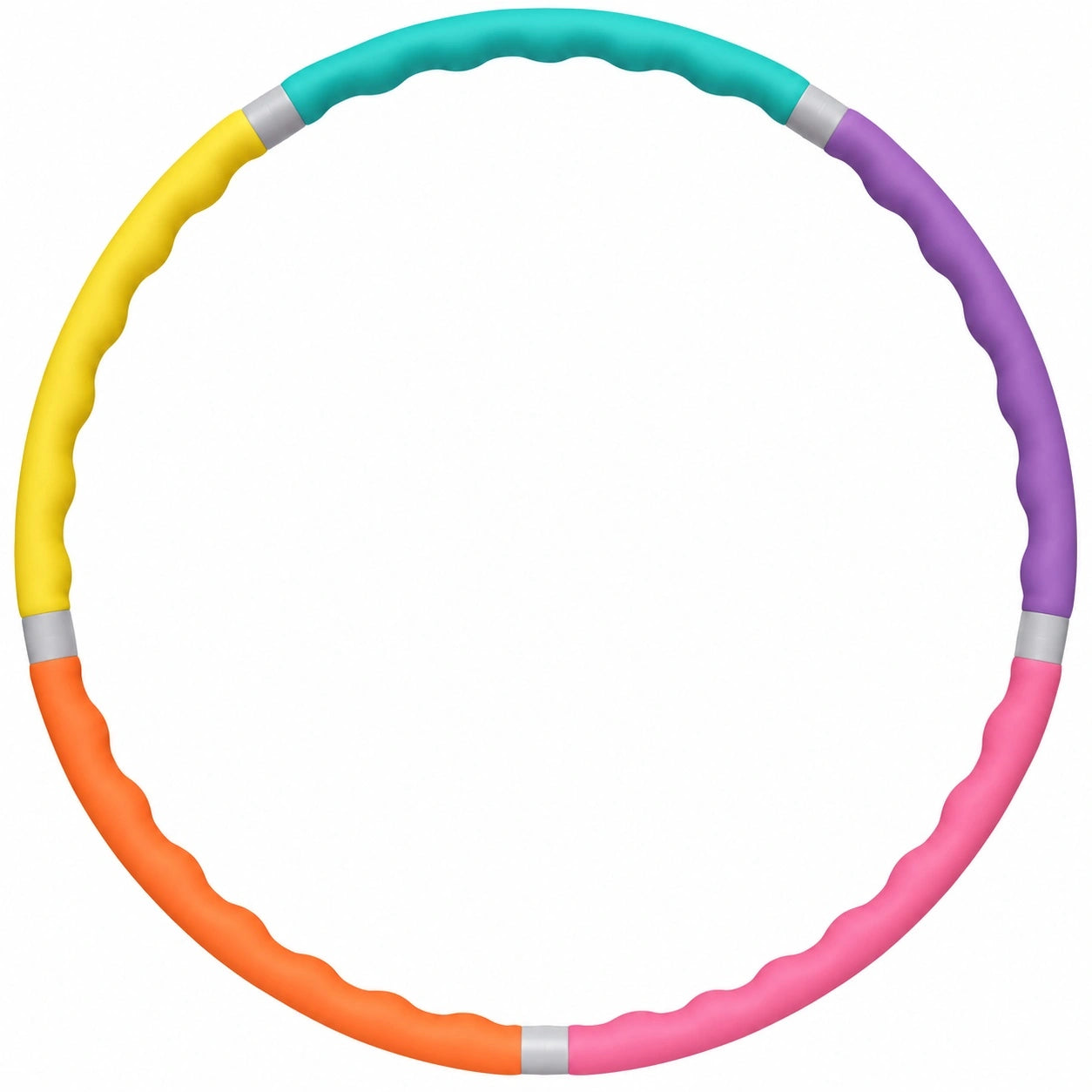 Fitness Hula Hoop mit Massagewellen in Bunt