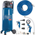 Scheppach Kompressor HC51V (1500 W, 50 L, Ansaugleistung 220 l/min, 10 bar, 13-teiligem Druckluft-Werkzeug-Set + 15 m Gewebeschlauch