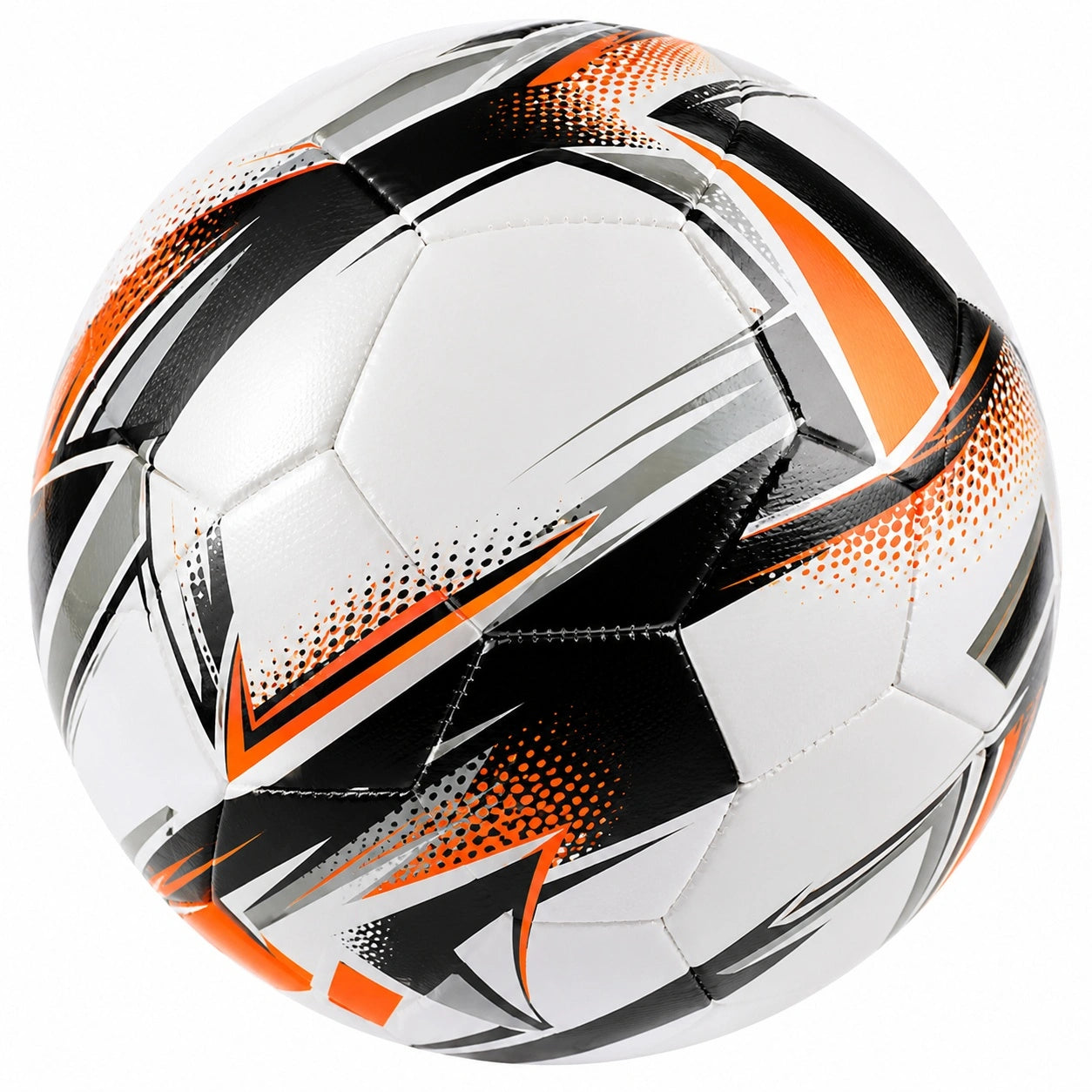 Fußball Größe 5 Weiß/Schwarz/Orange für Training