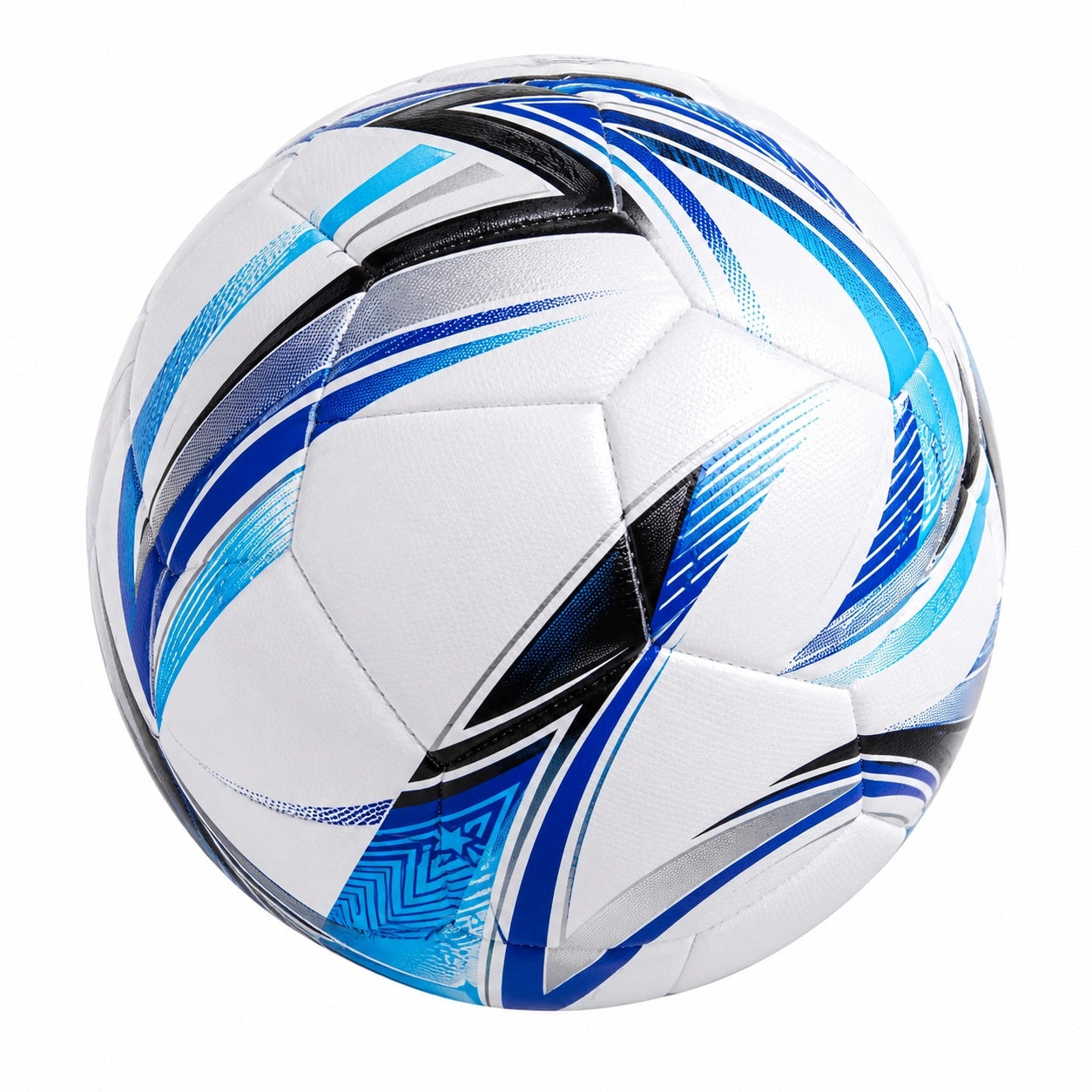 Fußball Trainingsball 32 Panel Blau/Weiß/Schwarz
