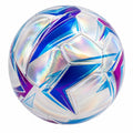 Holographischer Fußball Größe 5 Blau/Lila/Silber