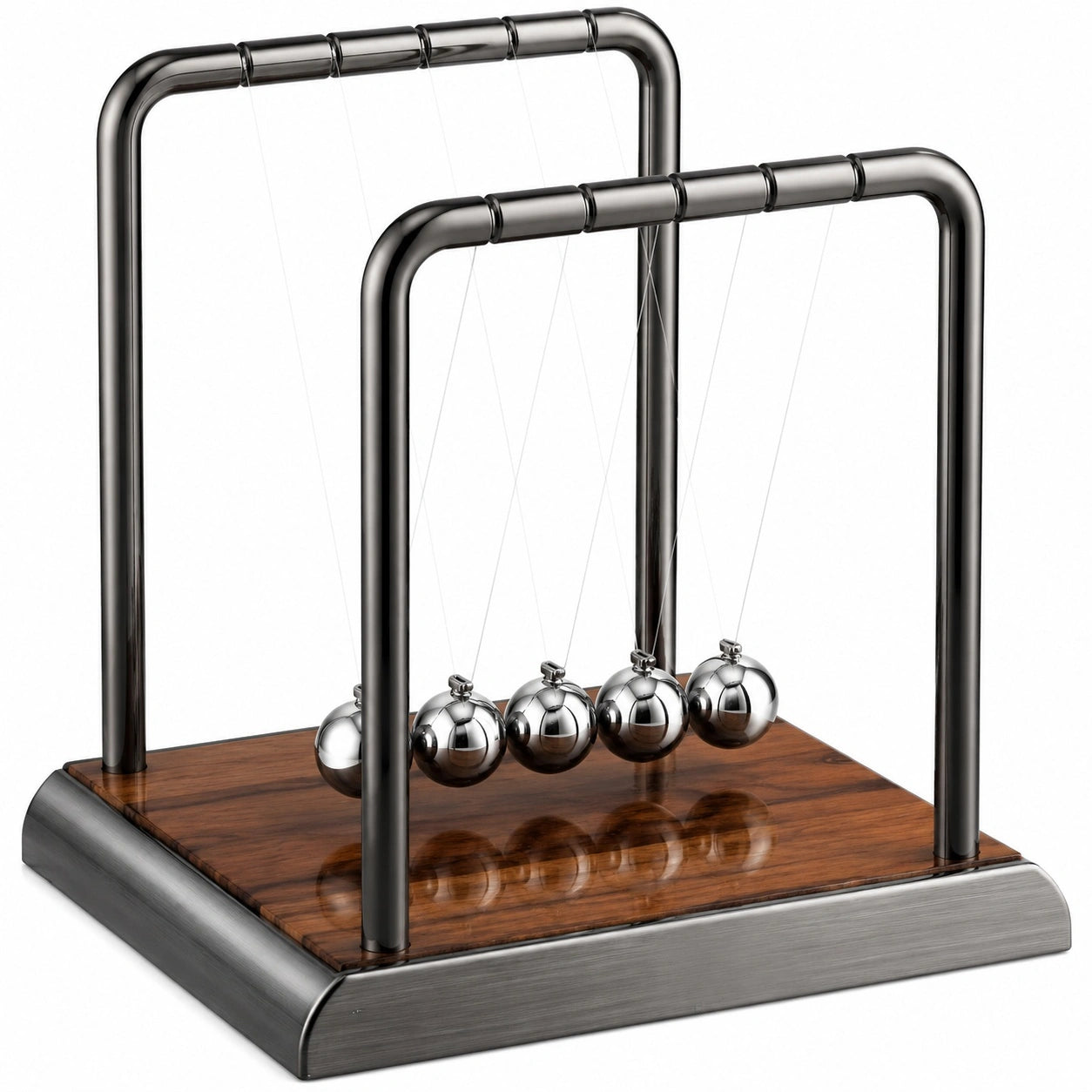 Newton-Pendel aus Metall und Holz für Schreibtischdekoration