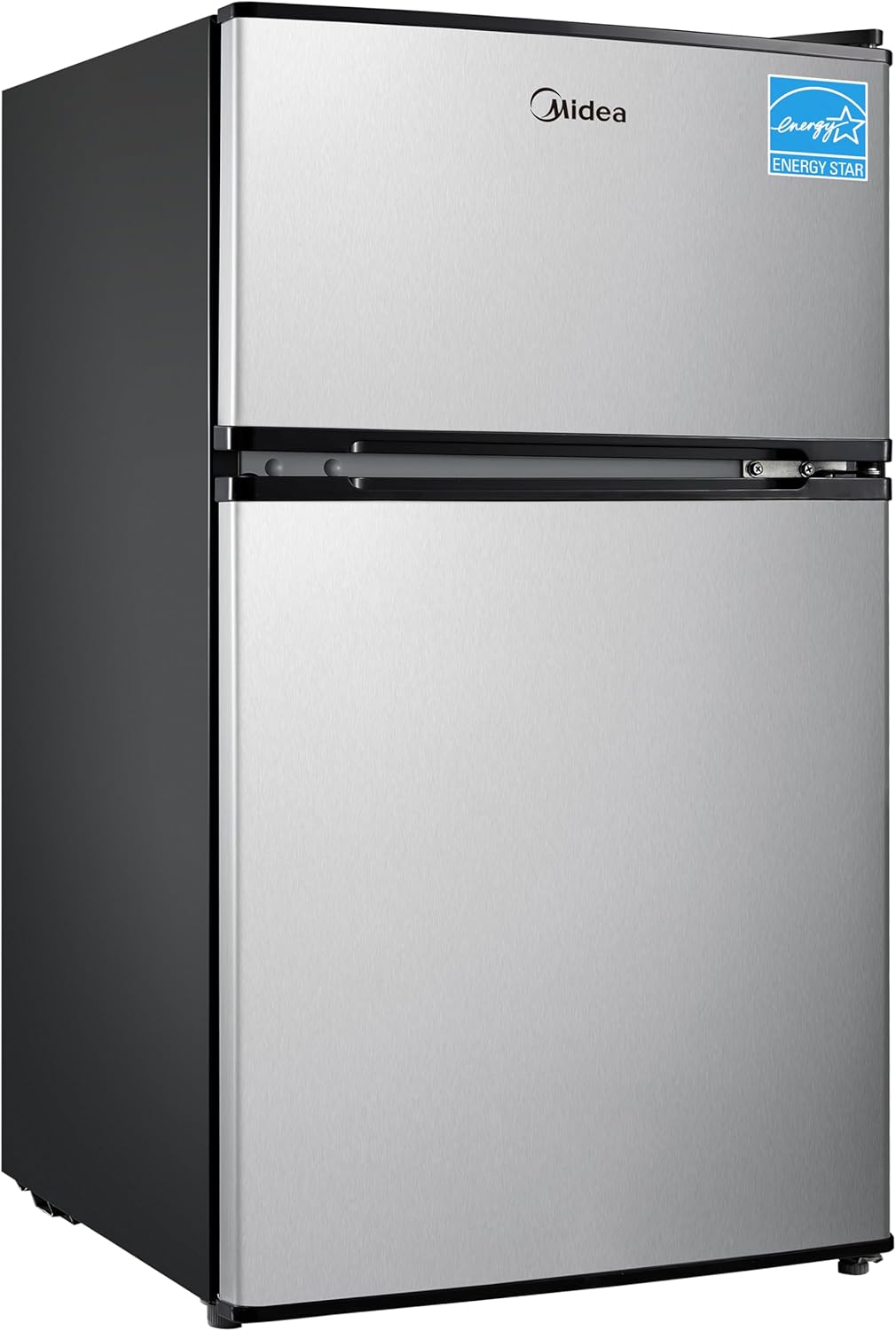 Midea WHD-113FSS1 Double Door Mini Fridge with Freezer for, 3.1 cu ft