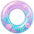 Aufblasbarer Schwimmring Lila/Blau mit Muschel- und Seestern-Design