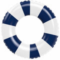 Aufblasbarer Schwimmreifen mit maritimem Design in Blau und Weiß