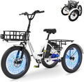 MOONCOOL E Bike Dreirad Klapprad, 250 W Motor 45 Nm, LCD-Display, Stauraum, 20' Elektrofahrräder für Herren Damen, 36V 20AH Akku, IP65 Wasserdicht
