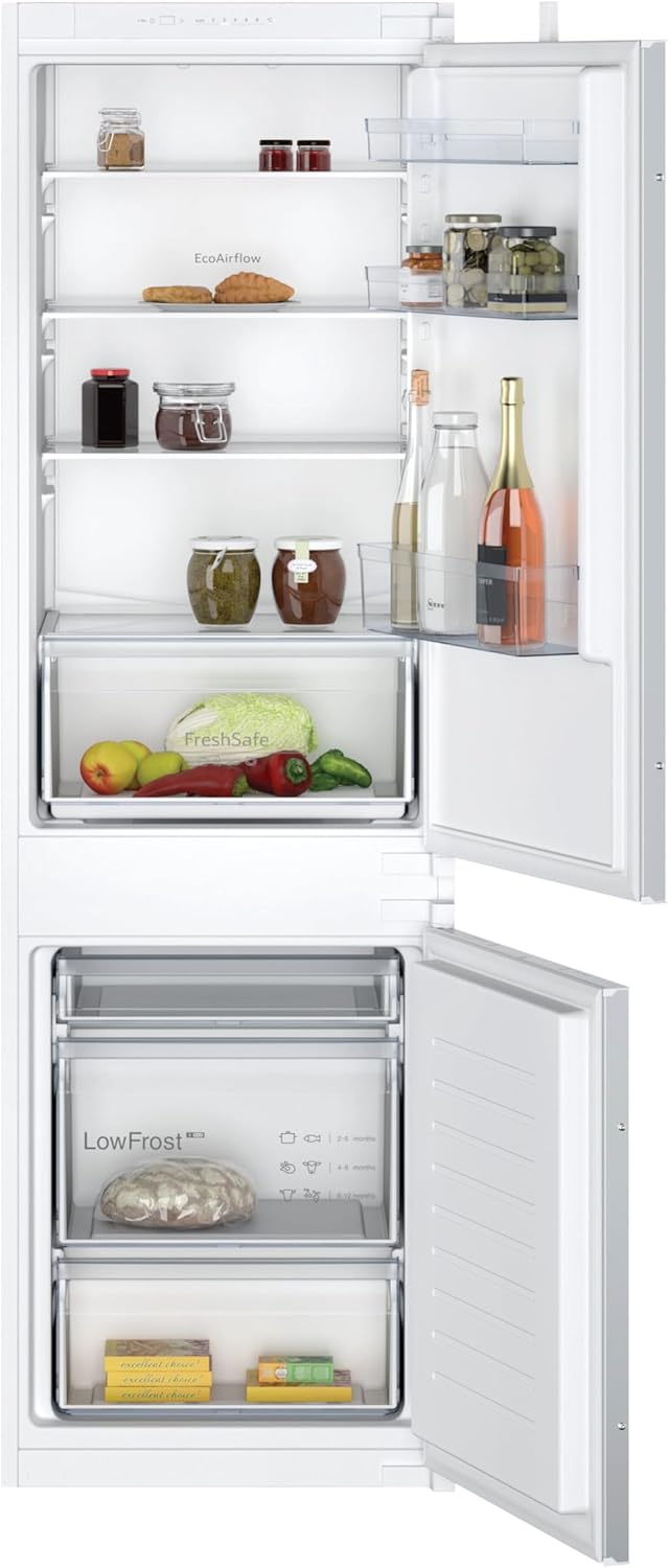 Neff KI5861SE0 Kühlschrank, Kühl-Gefrierkombination 177,2 × 54,1 cm, 39 dB, LED-Beleuchtung, Stauraum, N 30, Nutzinhalt gesamt: 265, Kühlraum: 182