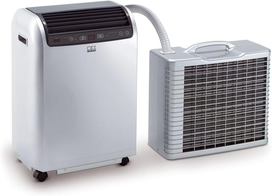 REMKO RKL 495 DC lokales Split-Klimagerät für Räume bis 120 m³, 4,3 kW, Inverter, 3-m-Kältemittelleitung, Fernbedienung, Silber
