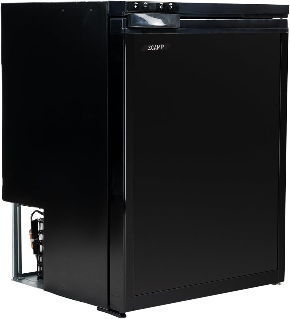 CR65S 59L Kühlschrank, Fernbedienung, LED-Beleuchtung, Inverter, Stauraum, Frigo 12V Camping Car Porte Réversible, -20 BIS 20, Vor- und Rücklauf