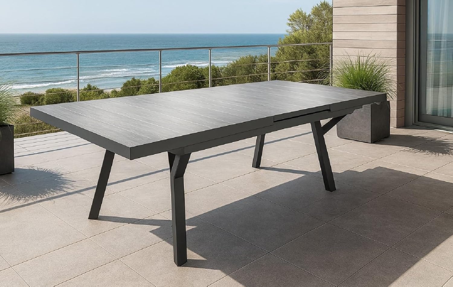 Gardissimo Ausziehtisch Solido 185/245 × 100 cm Anthrazit, Wetterfest, wetterbeständig