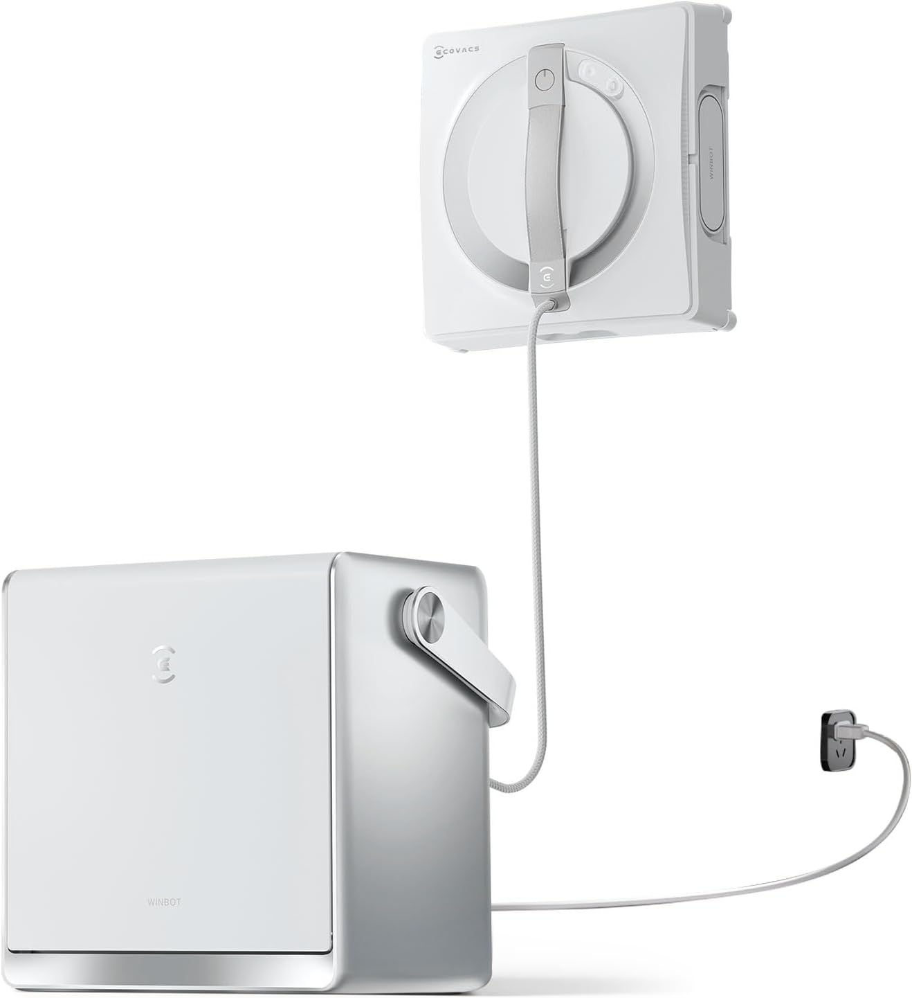 ECOVACS WINBOT W2 PRO Omni Fensterputzroboter mit 6-in-1 Multifunktionsstation, 3-Düsen-Sprühkopf, 12-Stufen-Schutz, Win-SLAM 4.0 Pfadplanung