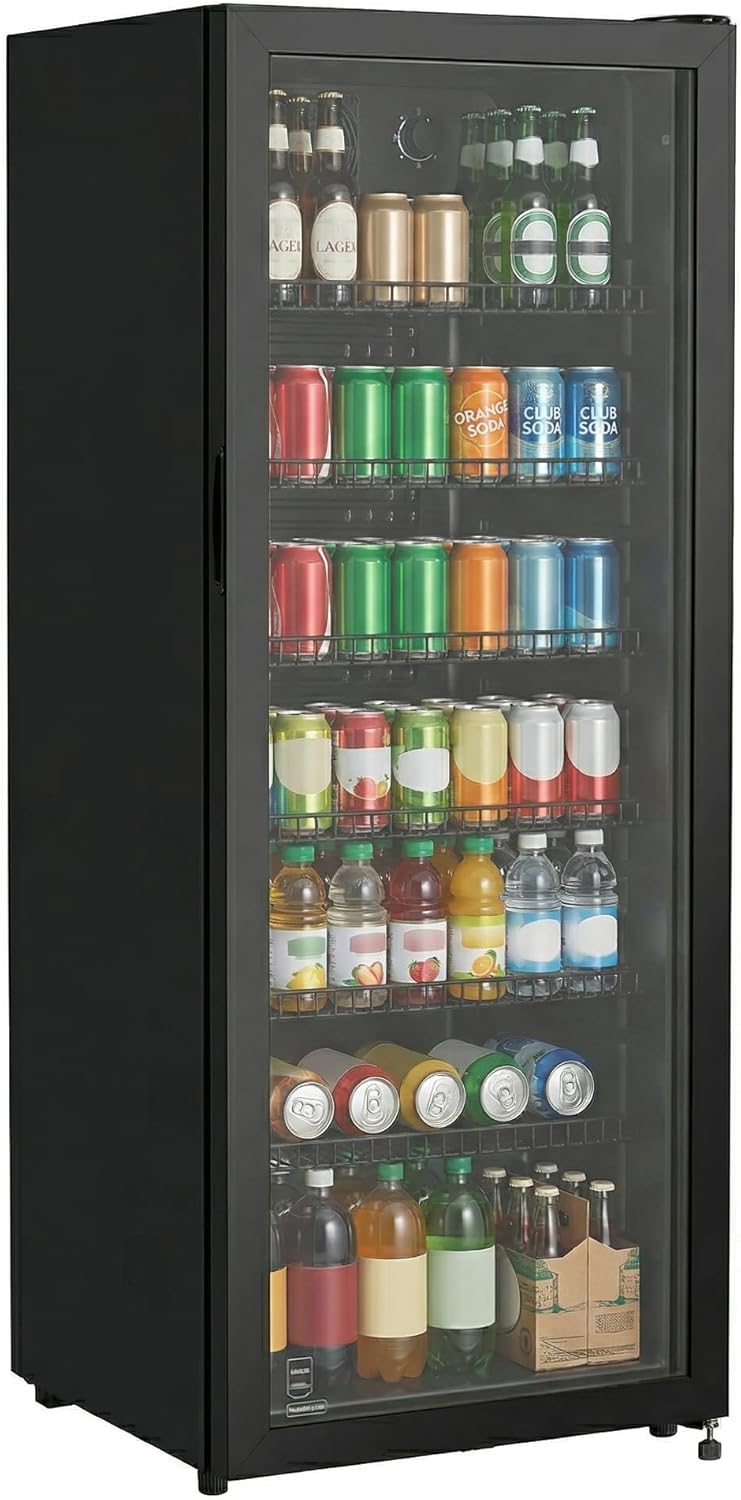 METRO Professional Getränkekühlschrank GSC4240B, 237 L, 110 W, LED-Innenbeleuchtung, Display, Stauraum, 6 verstellbaren Einlegeböden