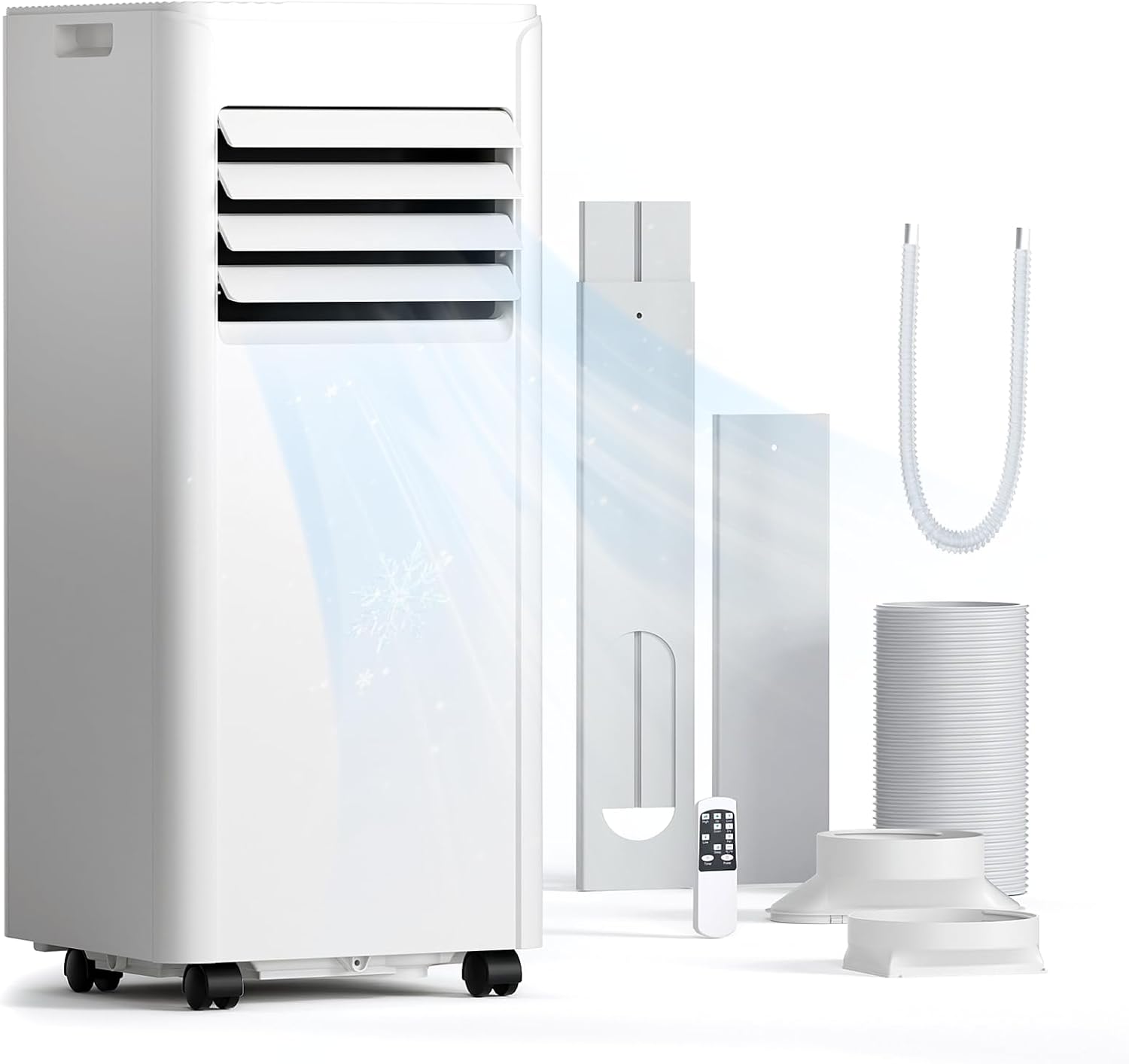 10000 BTU tragbar Klimaanlage, 10000 BTU, LED Display, 24H Timer, 4-in-1 Cools 450 Sq. Ft