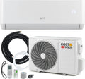 COSTWAY 12000 BTU Split Klimageräte, 12000 BTU, 22 dB, Timer, Oszillation, Inverter, 3,4kW Klimaanlage energiesparend inkl. Kupferleitung, Filter