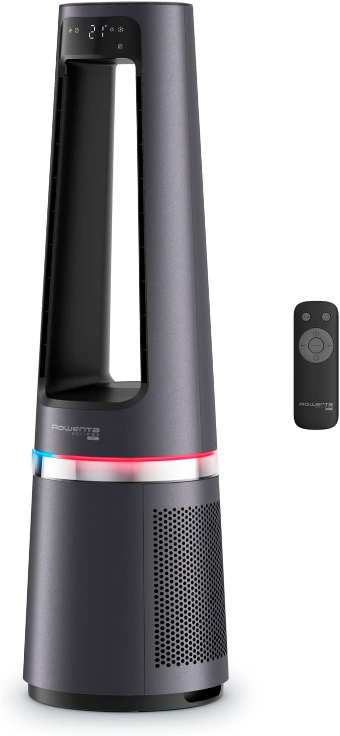Rowenta QU5062 Eclipse 3in1 Luftreiniger, 358 l, filtert 99,9% der Partikel, schnelle Heizung bis zu 35 C