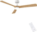 Holz Deckenventilator, 30 W, Fernbedienung, Timer, LED-Beleuchtung