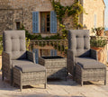 UDPATIO Rattan Gartenmöbel, Wetterfest Terrassenmöbel, verstellbar, wetterbeständig