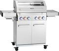 TAINO PLATINUM YAMARA 4+2 Gasgrill Edelstahl 4 Brenner Keramik, 140 × 55 × 117 cm (BxTxH) Grillfläche ca, 72 × 41,4 cm (4-tlg, 3,5 KW, Stauraum