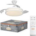 Osram LED-Deckenventilator, 60 W, Fernbedienung, Timer, 1065 mm, CCT 3000/4000/6500K, 2600lm, 115 Abstrahlwinkel, 50.000h Lebensdauer
