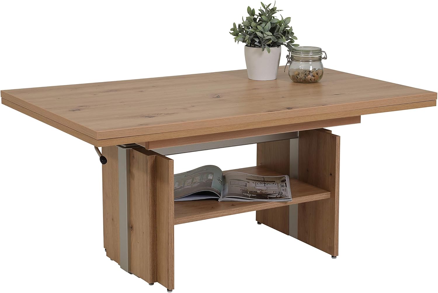 Hela Tische, ausziehbar 110-177 cm, höhenverstellbar mit Lift 53-69 cm, Holzwerkstoff melaminbeschichtet