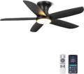 Ohniyou Deckenventilator, 117 cm, 35 dB, App-Steuerung, Fernbedienung, Timer, Vor- und Rücklauf, dimmbares Licht