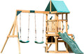 DOLPHIN PLAYGROUND T Schaukelgestell Outdoor-Set mit 2 Schaukeln Tisch, Robustes Outdoor-Spielgerät aus Zedernholz für Kinder ab 3 Jahren
