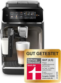 PHILIPS 3300 Series Kaffeevollautomat, Modernes Farb-Touchscreen-Display, 6 Getränke, 100% Keramikmahlwerk, Schwarzchrom (EP3347/90)