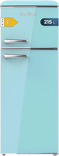 Cecotec Retro-Kühlschrank, Fassungsvermögen: 215 l, Höhe: 148,2 cm, LED, Stauraum