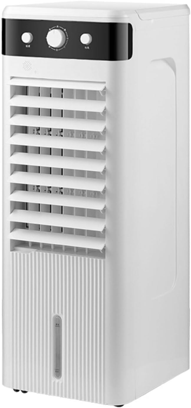 Mobiler Wassergekühlter Bodenventilator, Produktgröße: 58 × 24 × 25 cm, so niedrig wie 5 dB im Silent-Modus, Fernbedienung, Timer, Oszillation
