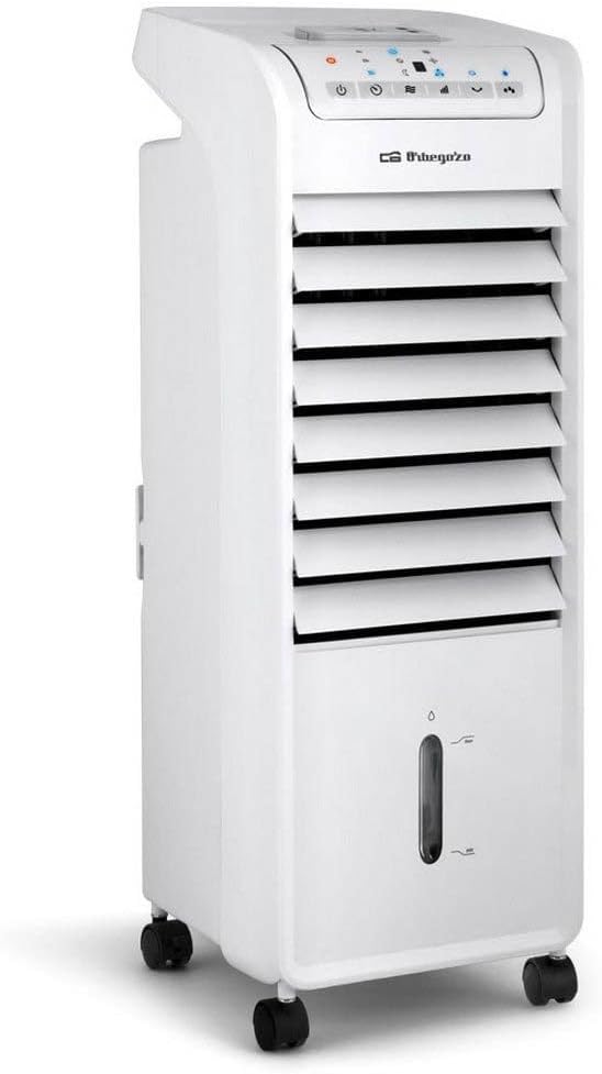 Orbegozo Air 46 Luftkühler, Tank von 6 l, 55 W, Fernbedienung, Timer, 3 Stufen, Kühlakkus, Metall, 3 Geschwindigkeitsstufen, Filter