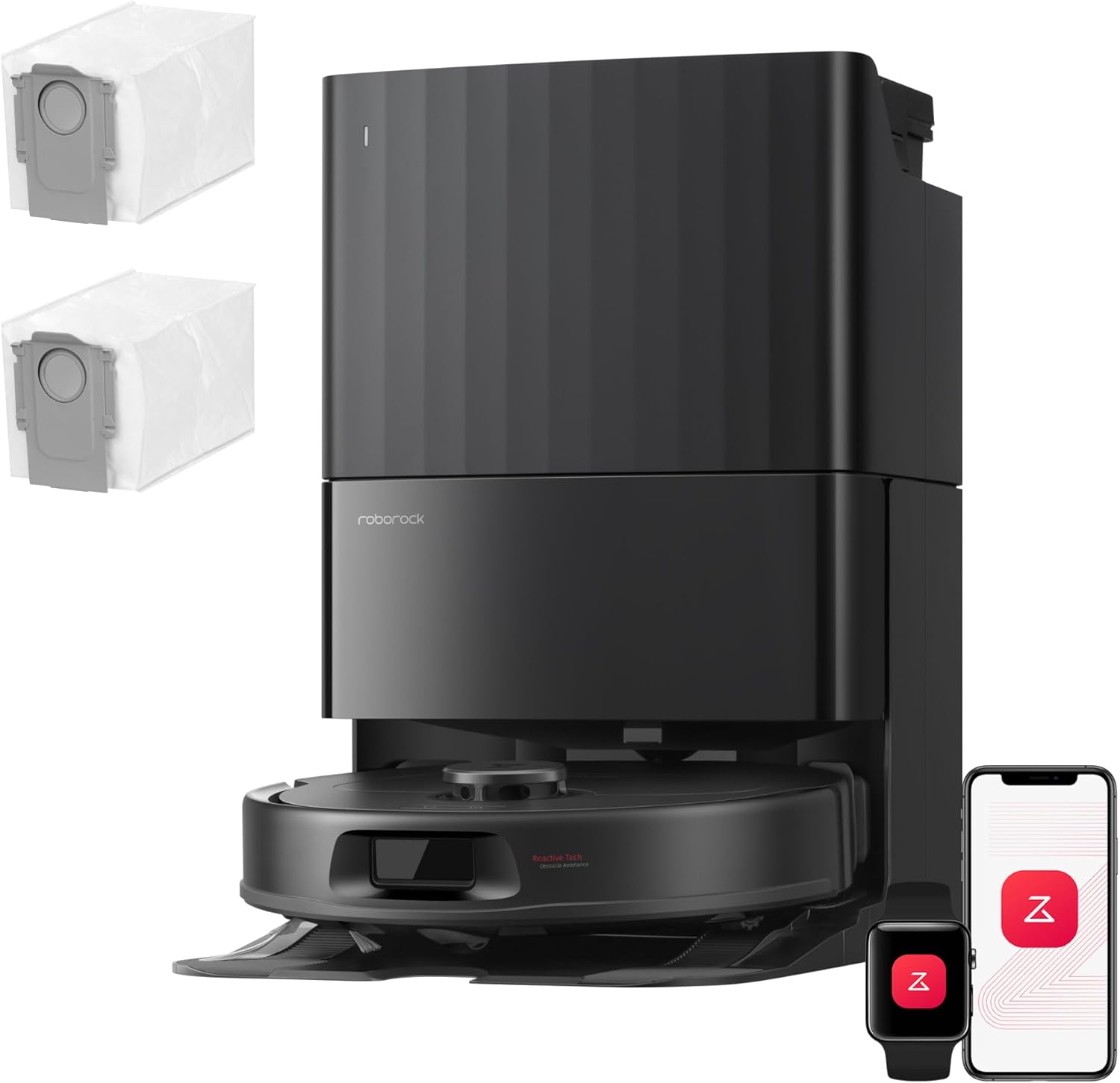 roborock Qrevo S Pro Set Saugroboter, 55 dB, verbessert von QV 35A, 18.500 Pa Saugkraft, 75 C Heißwasser-Moppreinigung, Kindern und Haustieren