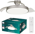 Philips Atlas Deckenventilator, 106 cm Flügelspannweite, LED-Beleuchtung, 3 Flügel, 4.500 Lumen, Einstellb. Licht (3.000 K bis 6.500 K)