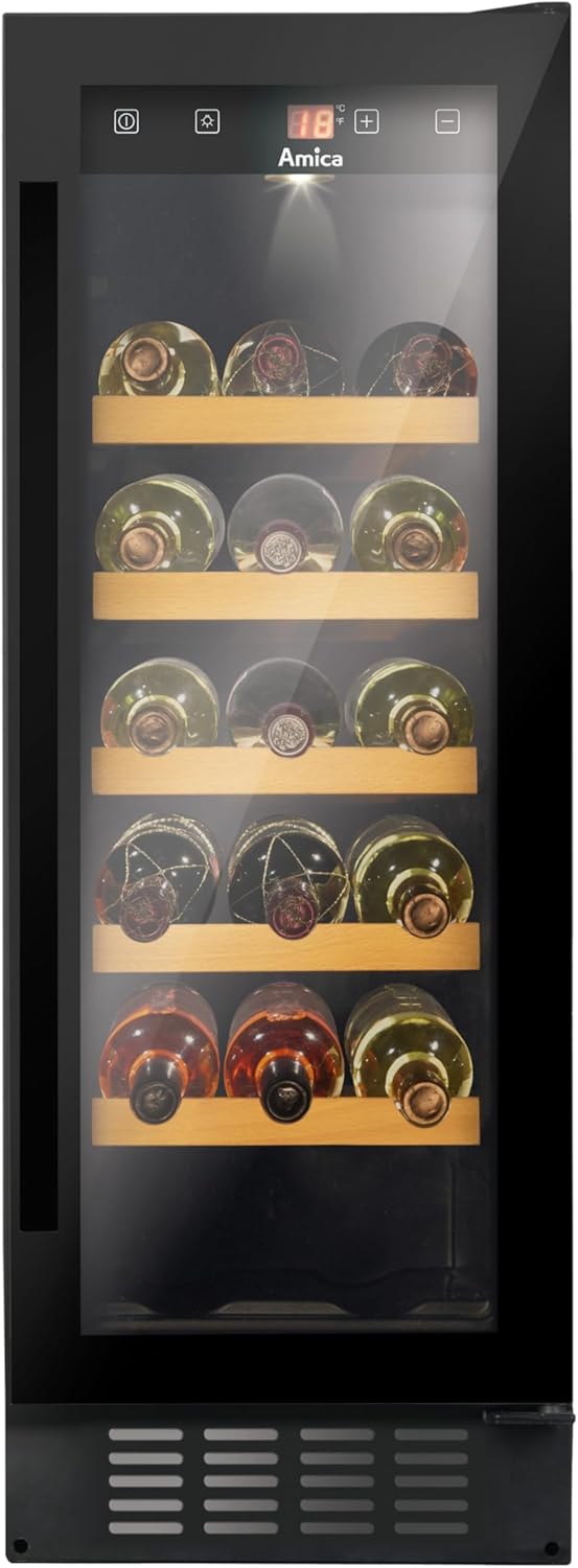 Amica Weinkühlschrank, 0,75 l, LED-Beleuchtung
