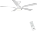 CJOY Deckenventilator, 142 cm Weiß Deckenventilator mit Fernbedienung Leise, 1 Geschwindigkeit: 4,9 W - 86 U/min, Timer, 6 Geschwindigkeiten