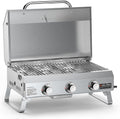 Onlyfire 3 Brenner Tragbarer Gasgrill, Grillfläche 56,5 × 34 cm, einem 56,5 × 34 cm (286 sq, 7Kw, Klappbaren Beinen