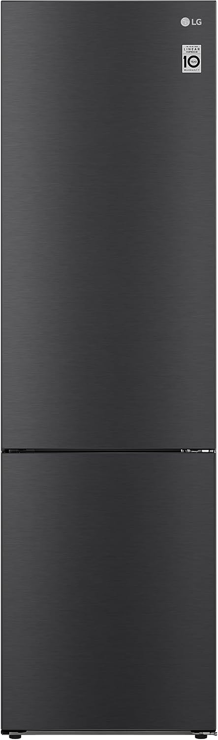 LG GBP62MCNBC Kühlschrank, 59,5 × 203 × 67,5 cm ꟷ Matte Schwarz, 384 L, NoFrost, Kühl-/ Gefrierkombination