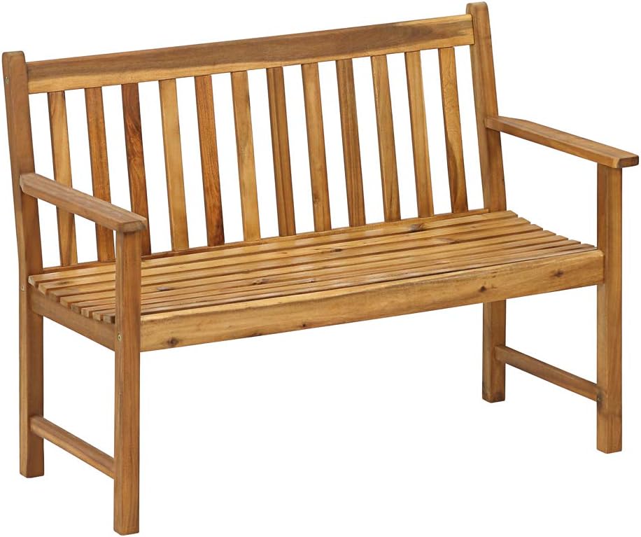 Dehner Gartenbank, ca. 120 × 89 × 61 cm, 2-Sitzer, zertifiziertem Akazienholz