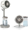 Shark FlexBreeze Pro Mist FA300WHEU Akku-Ventilator mit Sprühsystem, Stand- und Tischbetrieb, 5 Stufen, 180 Oszillation, Dove
