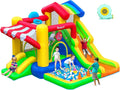 FBSPORT Hüpfburg für Kinder Indoor Outdoor mit Doppel Rutsche, Maximale Last 135 KG, 322 × 305 × 208 cm