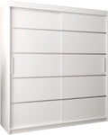MEBLE KRYSPOL Schwebetürenschrank Verona 1 180 cm Kleiderschrank mit, Breite 180 cm, Höhe 200 cm, Tiefe 62 cm, Stauraum