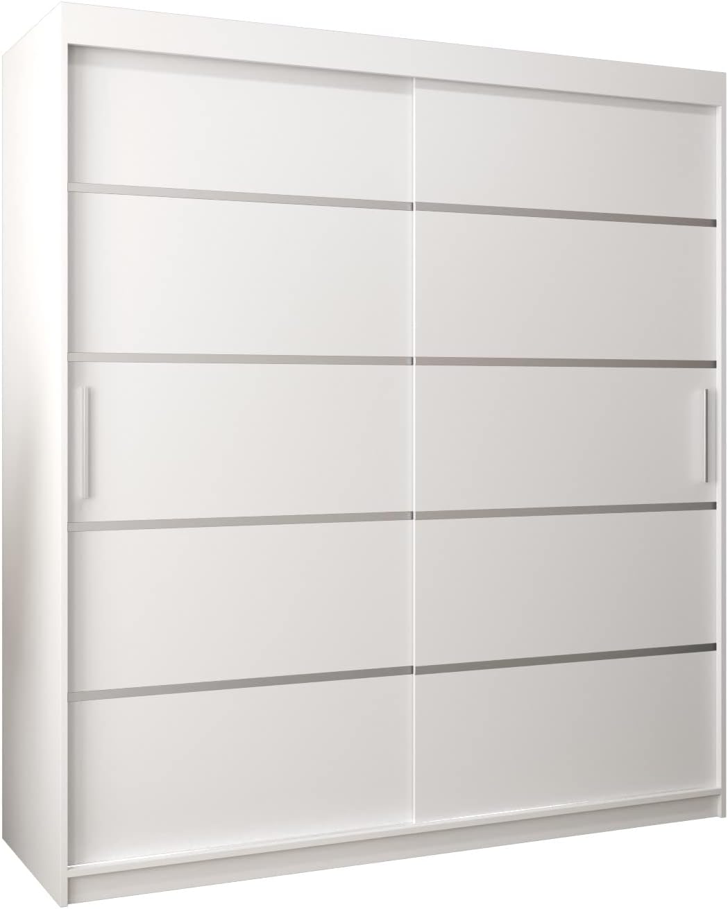 MEBLE KRYSPOL Schwebetürenschrank Verona 1 180 cm Kleiderschrank mit, Breite 180 cm, Höhe 200 cm, Tiefe 62 cm, Stauraum