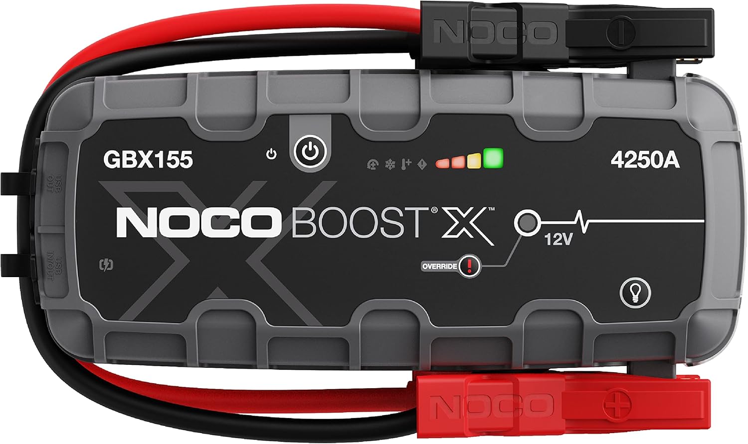 NOCO Boost X GBX155: 4250A UltraSafe Starthilfe Powerbank, Timer, 12V Lithium-Starthilfegerät & Starterkabel