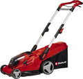 Einhell Akku-Rasenmäher, 41 cm Schnittbreite, bis 500 m², 50L Fangkorb, 25-75 mm Schnitthöhe, verstellbar, klappbar
