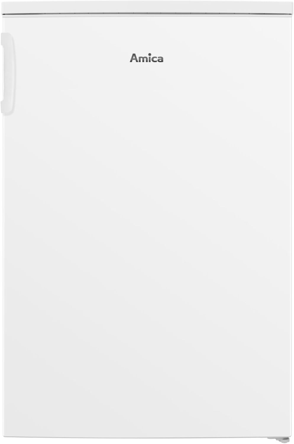 Amica KS 361 300 W Kühlschrank, 107 L Nutzinhalt, 85 cm hoch/weiß, Stauraum, wechselbarer Türanschlag