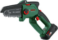 Bosch Mini-Kettensäge, Zum Schneiden von Holz, 18-Volt-System, Kettengeschwindigkeit: 6,95 m/s, 2,5 Ah Akku und Ladegerät